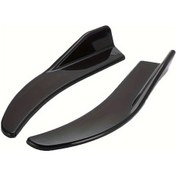 Resim Meridiangoods Glossy Black Çift Arka Hava Saptırıcı Ön Ve Arka Köşe Çarpışma Önleyici Dış Dekorasyon Aksesuarı 