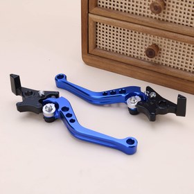Resim Çoğu motosiklet, scooter ve e-bisiklet için 1 Çift Evrensel Ayarlanabilir Alüminyum Fren Kolları - Çift Diskli Debriyaj & Fren Kolu, N-Max 