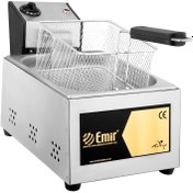 Resim Emirmakine Büfe Tipi 8 Litre Elektrikli Fritöz Makinesi 1-Kalite 