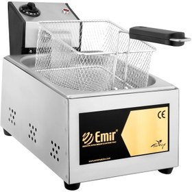 Resim Emirmakine Büfe Tipi 8 Litre Elektrikli Fritöz Makinesi 1-Kalite 