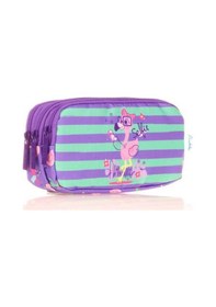 Resim Kaukko Kids 3 Bölmeli Kalem Çantası Paterned Flamingo Lila L8148 
