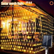 Resim Solar Mesh Işık IP44 - 8 Desen, Sarı LED Dış Mekân Dizisi Işıkları Bahçe, Teras, Çatı, Balkon, Noel Ağacı, Alışveriş Merkezi, Halloween, Noel, Düğünler ve Partiler için İdeal, Lityum Bataryalı Güneş Enerjili, Dış Mekân Kamp Işıkları | Güneş Enerjili Işıklar | Dayanıklı Dış Mekân Işıkları, Güneş Işıkları 