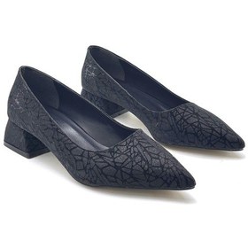 Resim Kindep Biella Kısa Topuklu Kadın Ayakkabı Siyah Siyah 