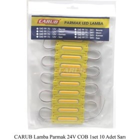 Resim 24 Volt Parmak Cob LED Lamba Sarı - 10 Adet 