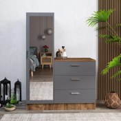 Resim Robin Home Alice Aynalı Şifonyer Gardırop Çam-Gri 