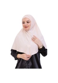 Resim Modish Group Hazır Türban & Başörtü Viskon Bone Setli Rahat Tesettür Şal İslami Giyim - Krem Bej 