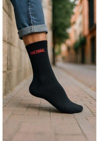 Resim Hitit Socks Erkek 3 Çift Termal Kayak Kışlık Havlu Çorap Siyah 