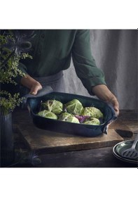 Resim Emile Henry Fırın Kabı Dikdörtgen 42,5 X 28 Cm Yeşil/cedar Yeşil 