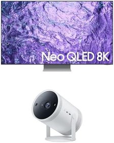 Resim Samsung QE75QN700CTXTK 75" 190 Ekran Neo QLED 8K Smart TV (2023) ve Freestyle 2. Nesil Projeksiyon Cihazı, SP-LFF3CLAX 