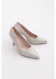 Resim Dgn 25035 Kadin Topuklu Ayakkabi GÜMÜŞ 