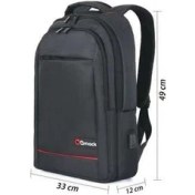 Resim Mack MCC-006 15.6" Office USB Girişli Notebook Sırt Çantası Siyah 
