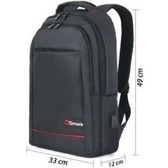 Resim Mack MCC-006 15.6" Office USB Girişli Notebook Sırt Çantası Siyah 