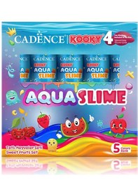 Resim Aqua Slime - Kendin Yap Oyuncak Seti - Tatlı Meyveler Seti 5x90ml 
