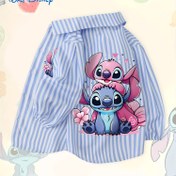 Resim İlkbahar ve Sonbahar Mavi Çizgili Gömlek, 5 Farklı Desen Seçeneği, Erkek ve Kız Çocuklar için Moda Uzun Kollu Düğmeli Yaka Gömlek, Dopamin Kombin 