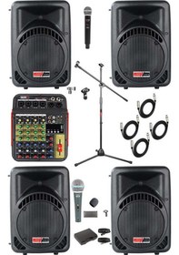 Resim Lastvoice Ample Little Paket-4 Aktif Hoparlör Ve Mixer Full Ses Sistemi Seti 