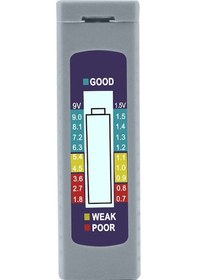 Resim Youmex Taşınabilir Evrensel Pil Test Cihazı - Aa, Aaa, 9v, Düğme Piller İçin Gri 