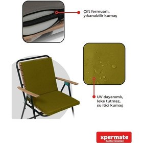 Resim Xpermate 2'li Arkalıklı Sandalye Minderi Fermuarlı 40x40 Turkuaz 