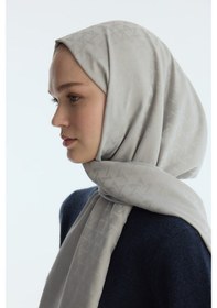 Resim Mirsoy Scarf İpeksi Jakar Şal Mira Desen Gri 
