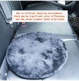 Resim Xuweiwei 360 Derece Dönen Kaymaz Araba Koltuğu Yastığı Basit 3 Katmanlı Kumaş Uzun Yol Ofis 