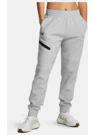 Resim Kadın Ua Unstoppable Fleece Eşofman Altı 1379846-011 Gri - Siyah 