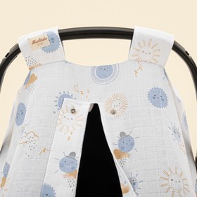 Resim Puset Örtüsü - Tek Taraflı - Mavi Güneş 