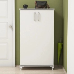 Resim Bimossa R7040 Beyaz Ayakkabılık Çok Amaçlı Raflı Düzenleyici Dolap 120 cm 