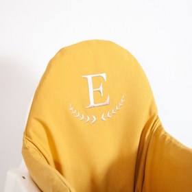 Resim Harf Nakışlı Mama Sandalyesi Minderi Mustard 