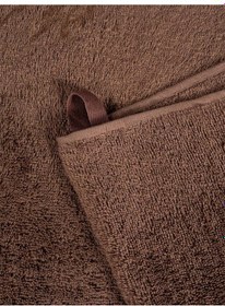 Resim Banyo Havlusu Tekli Pamuk Bale Kahve 