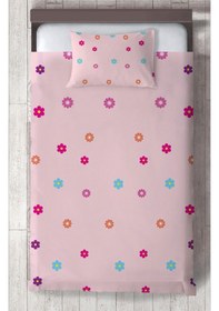Resim Mekta Home Bebek Ve Çocuk Odası Seksek Ve Renkli Çiçek Desenli Yatak Örtüsü 