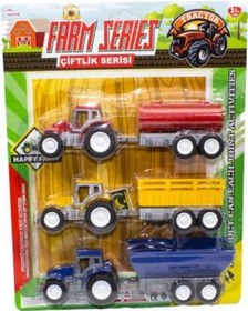 Resim Oyuncak Traktör Römork Set 3'lü Tarım Set 