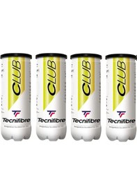 Resim Tecnifibre Club 3'lü 4 Kutu Tenis Topu 