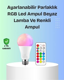 Resim Rgbw Teknolojili Akıllı Led Ampul, Zamanlayıcılı Siyah 