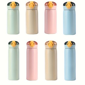 Resim 1 adet 320ml/10oz Su Şişesi, Vakumlu İzoleli Paslanmaz Çelik Su Termosu, Sızdırmaz, Çift Duvarlı Seyahat Termosu, MetaCanteen, Sıcak Soğuk Su Şişeleri 