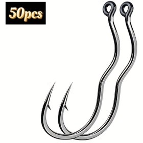 Resim 50 Adet Yeni Otomatik Çevirmeli Balık Oltası, Düşmeyi Önleyen ve Ters Tasarım Bulk Kutu, Deniz Levreği Avı İçin Ideal 