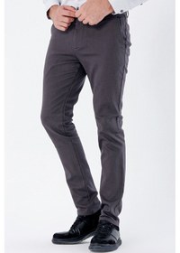 Resim Koyu Antrasit Desenli Armürlü Pamuklu Yan Cepli Slim Fit Dar Kesim Casual Pantolon 1003235120-koyu Antrasit Koyu Antrasit 