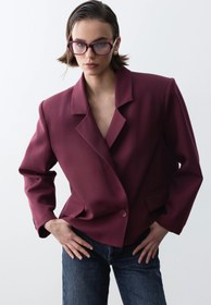 Resim Monica Blazer Ceket -Bordo - BORDO / 1 