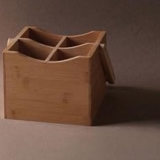 Resim Root Bambu Kare 4 Bölmeli Organizer 5417 