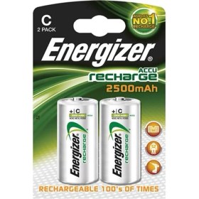 Resim Energizer C Size 2500mAh Orta Boy Pil Şarj Edilebilir 2'li 