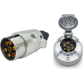 Resim Allestock Römork Fişi ve Soketi (Metal) Set Ürün - 7 Pin 