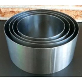 Resim Yuvarlak 4 Lü Kek Pasta Kalıbı Derinlik 15cm Paslanmaz Krom 13cm 16cm 19cm 22cm Aile Boyu Inox 