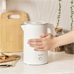 Resim Paslanmaz Çelik 2200W El Yakmaz Çift Kaplamalı ve Ses Yalıtımlı Beyaz Isıtıcı 