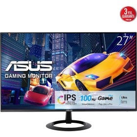 Resim Asus VZ27EHF 27 IPS FREESYNC 1920x1080 1MS 100HZ HDMI VESA 3YIL EYECARE, FLICKER-FREE,CERCEVESIZ,DUSUK MAVI ISIK Monitör 