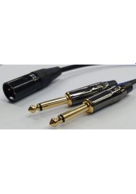 Resim Xlr Kablo - - 3 Pin Xlr Erkek - 2X 6.3 Mono Erkek - 7 Me 