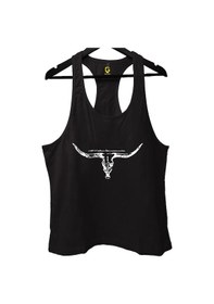 Resim Top Glory Horn Siyah Gym Fitness Tank Top Sporcu Atleti Siyah 
