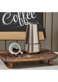 Resim Tohanaa 4 Cup Moka Cezve - Gri / Siyah - 240 Ml Çok Renkli 