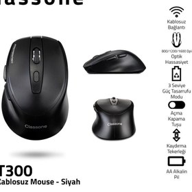 Resim Classone T300 2.4 Ghz Slient Wireless Kablosuz Mouse 