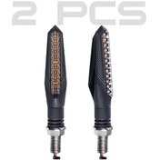 Resim Motosiklet Led Dönüş Sinyal Işığı Drl Amber Akan Amber Flaşör Göstergesi 2pcs Fransa 1 ADET 