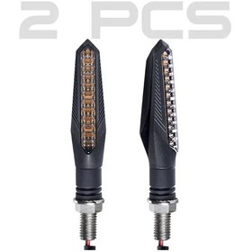 Resim Motosiklet Led Dönüş Sinyal Işığı Drl Amber Akan Amber Flaşör Göstergesi 2pcs Fransa 1 ADET 