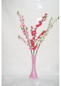 Resim 40 Cm Pembe İşlemeli Vazo Bahar Dalları 