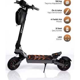 Resim Pirantech F1 Max Elektrikli Scooter 2000W Güç - Turuncu 